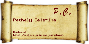 Pethely Celerina névjegykártya